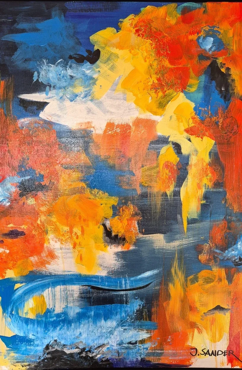"Varme & Glæde", akryl på lærred, 60x80cm