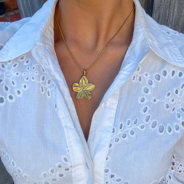 Golden flower ketting