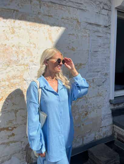 Selma twin set blauw