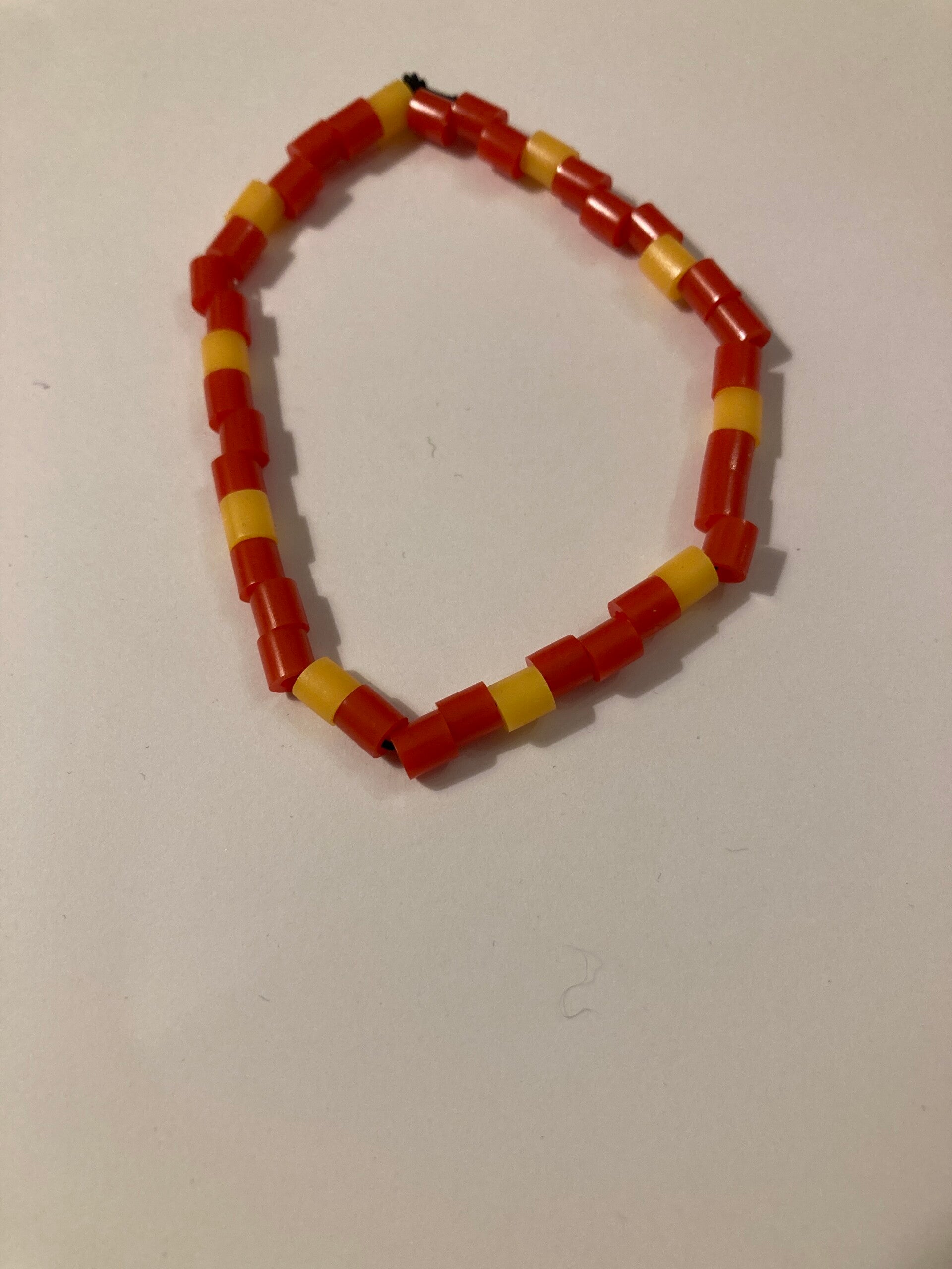 SPACER BEAD BRACELET Red And Orange