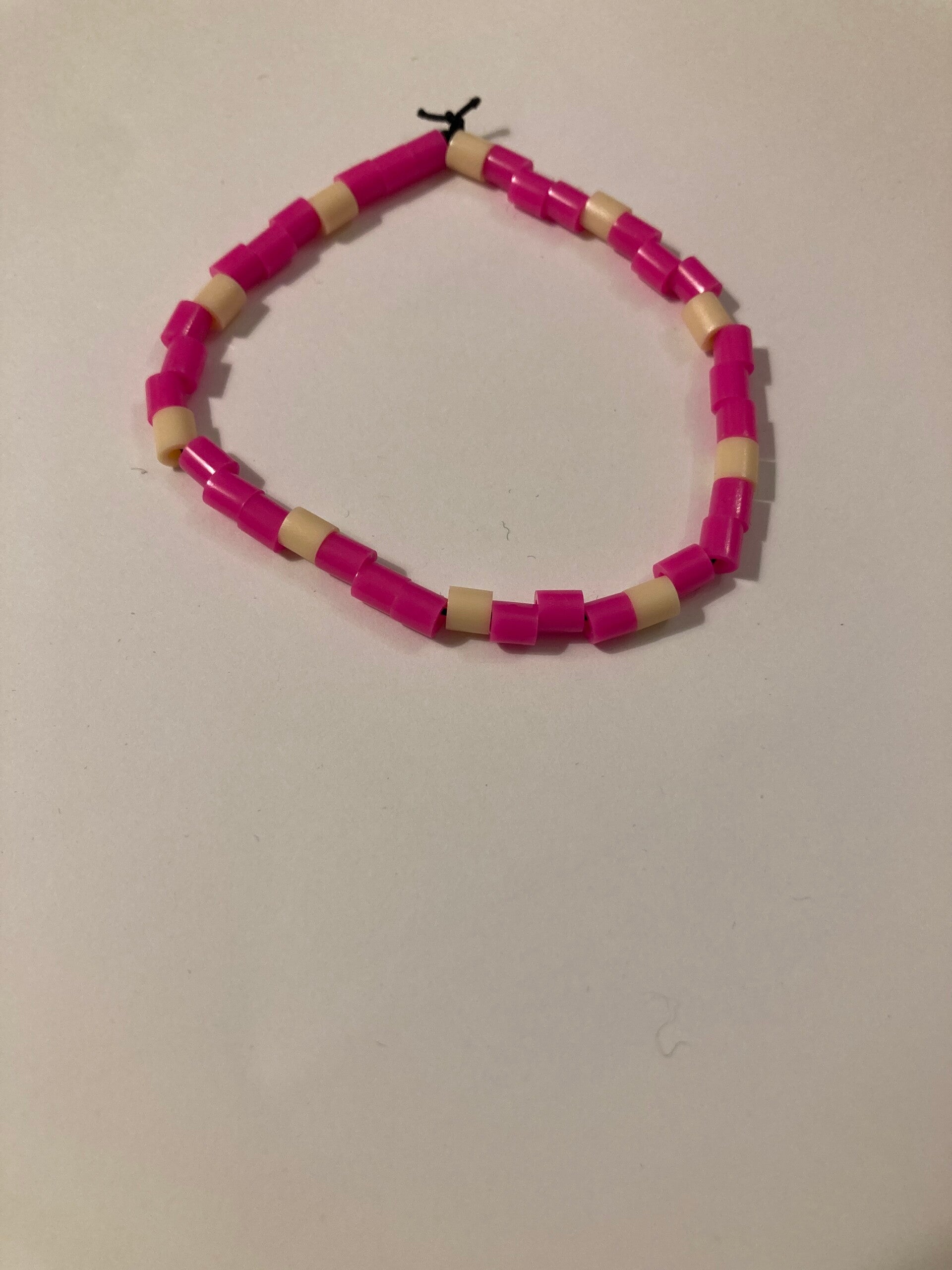 SPACER BEAD BRACELET Pink And Blush Elastic Bracelet