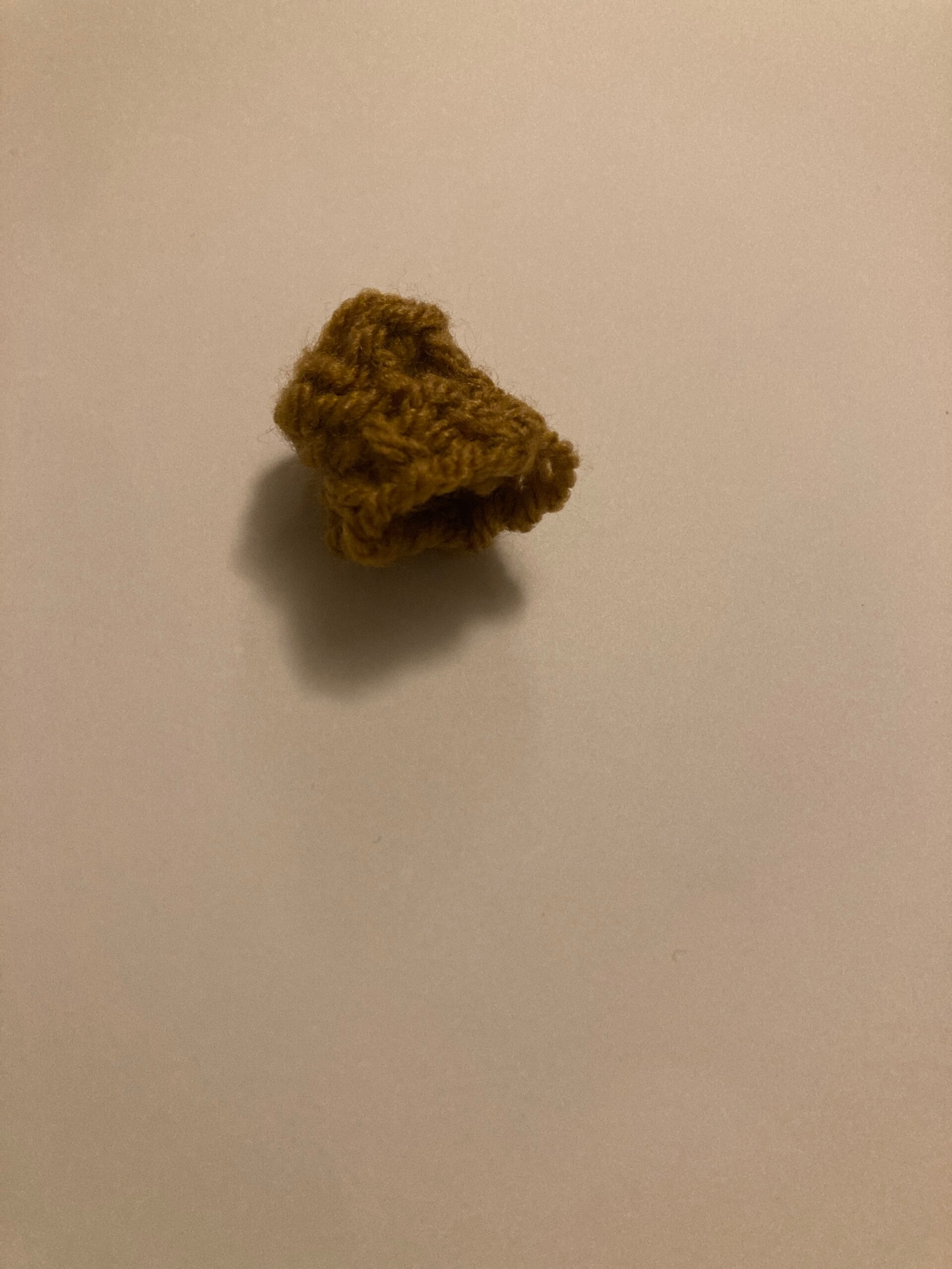 RING Acrylic Yarn Ochre Rib Knit 0.5 cm Diameter