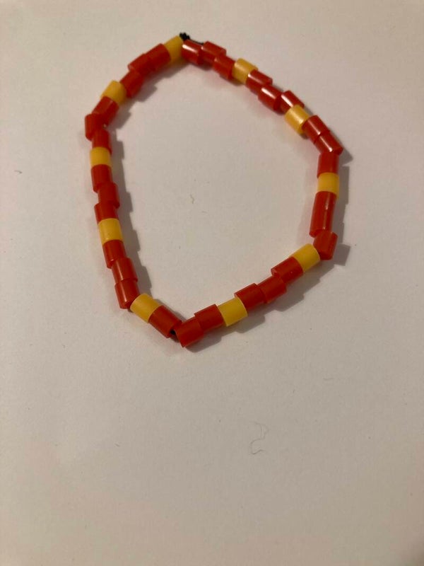 SPACER BEAD BRACELET Red And Orange
