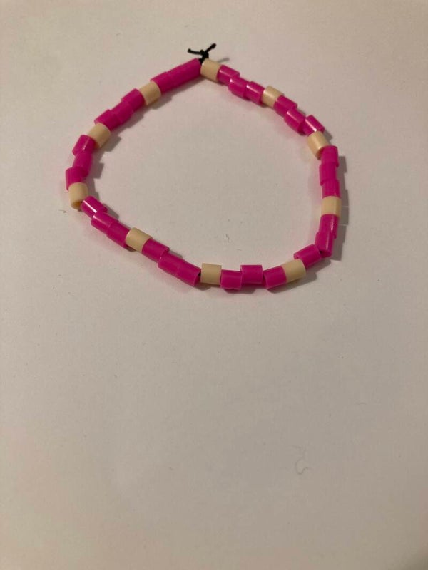 SPACER BEAD BRACELET Pink And Blush Elastic Bracelet