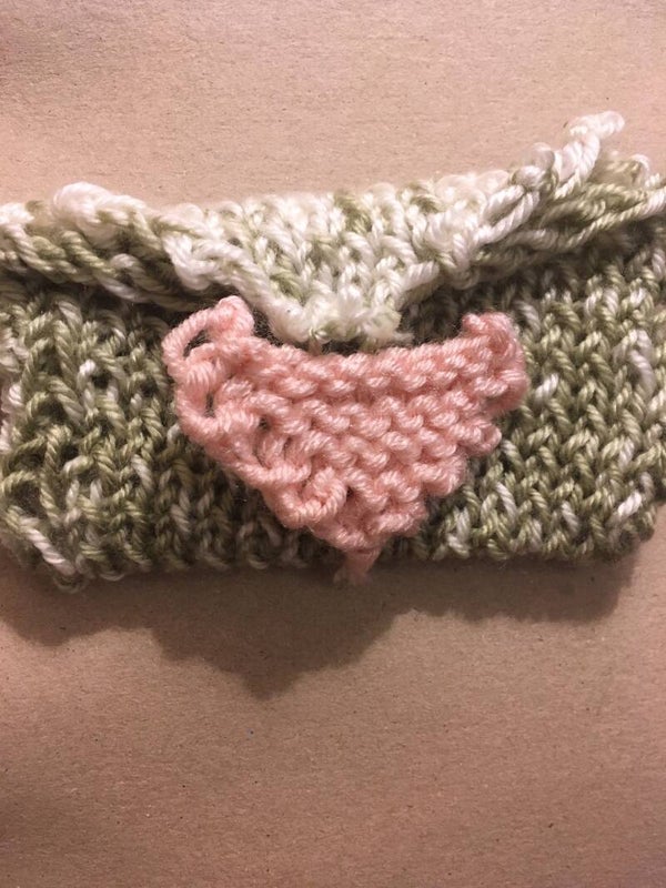 PURSE Multi Yarn With Pink Knitted Fastening Acrylic Wool Hand Knit Receipt Purse Handbag Purse