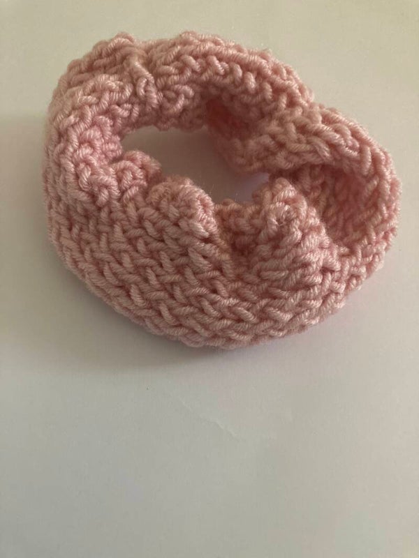 SCRUNCHIE Wool Hair Tie 8” Elastic Acrylic Yarn