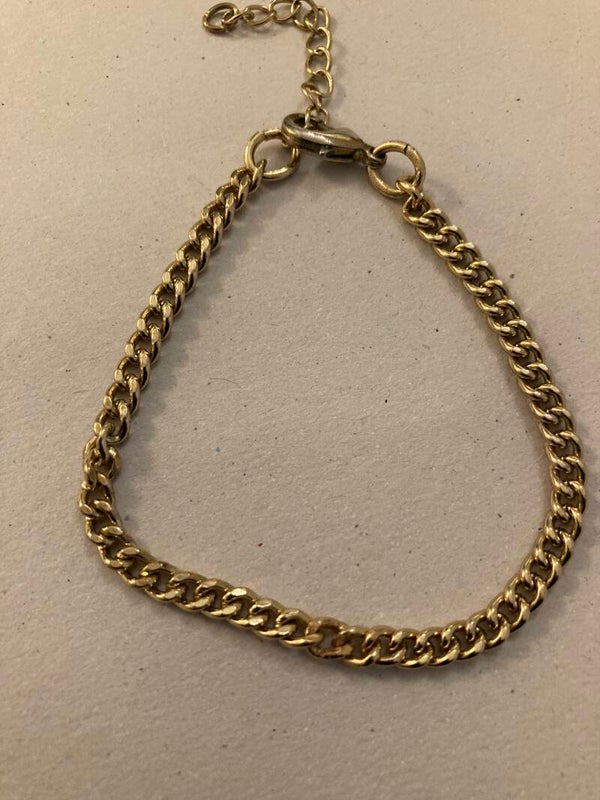 BRACELET 6-7” Gold Plated Upcycled from A Necklace