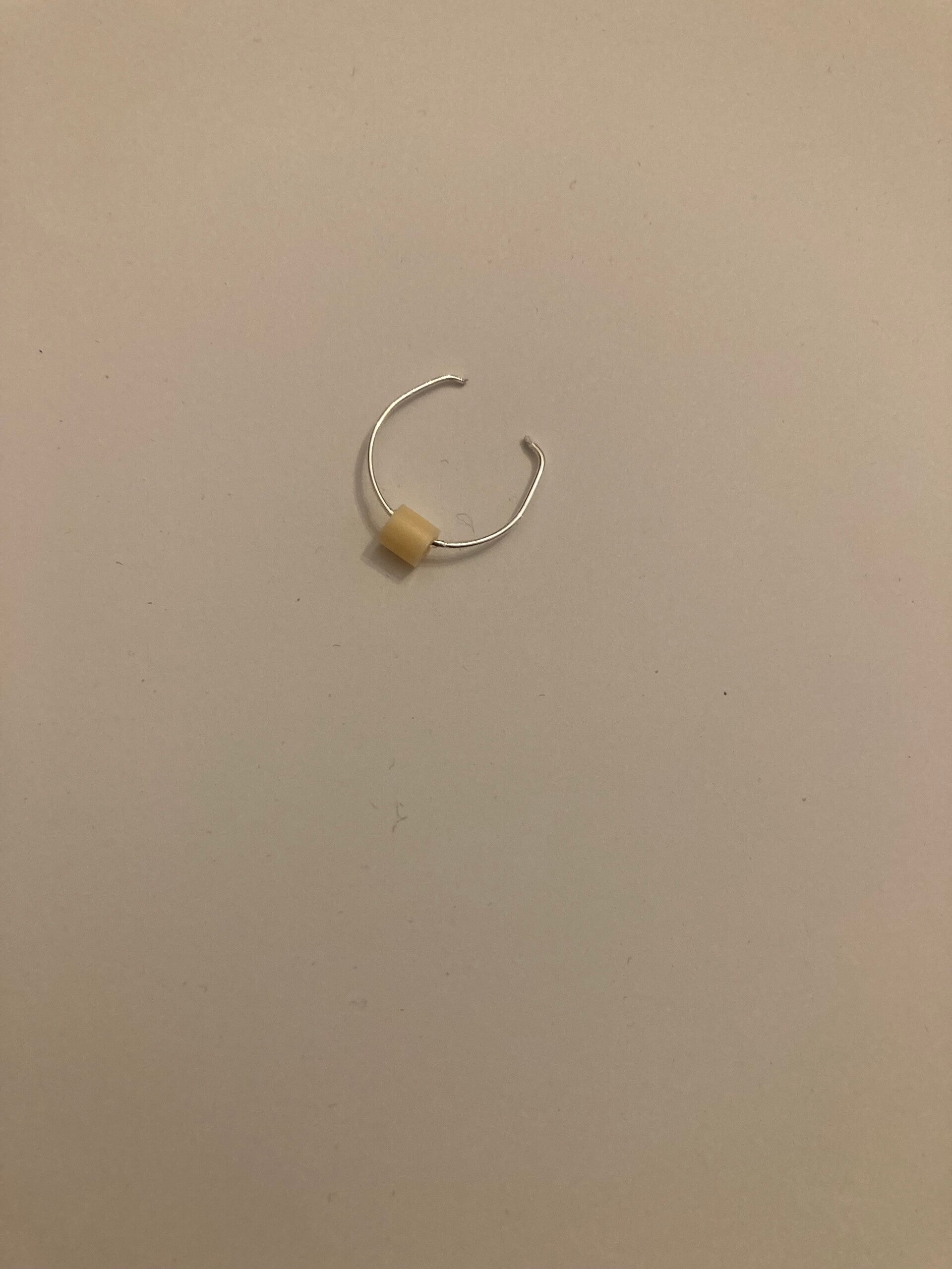 APRICOT WIRE RING Plastic Bead