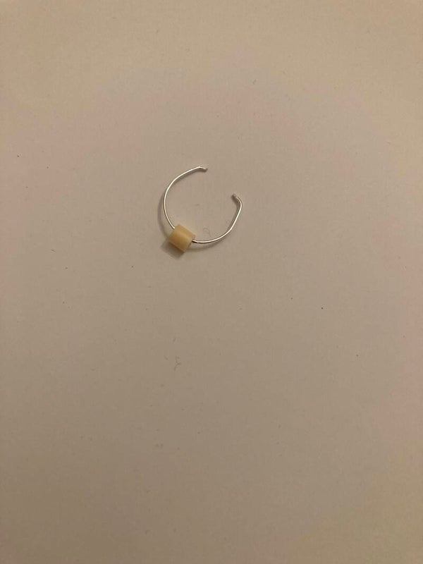APRICOT WIRE RING Plastic Bead