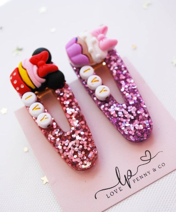 Cupcake Handmade Personalised Resin Clips