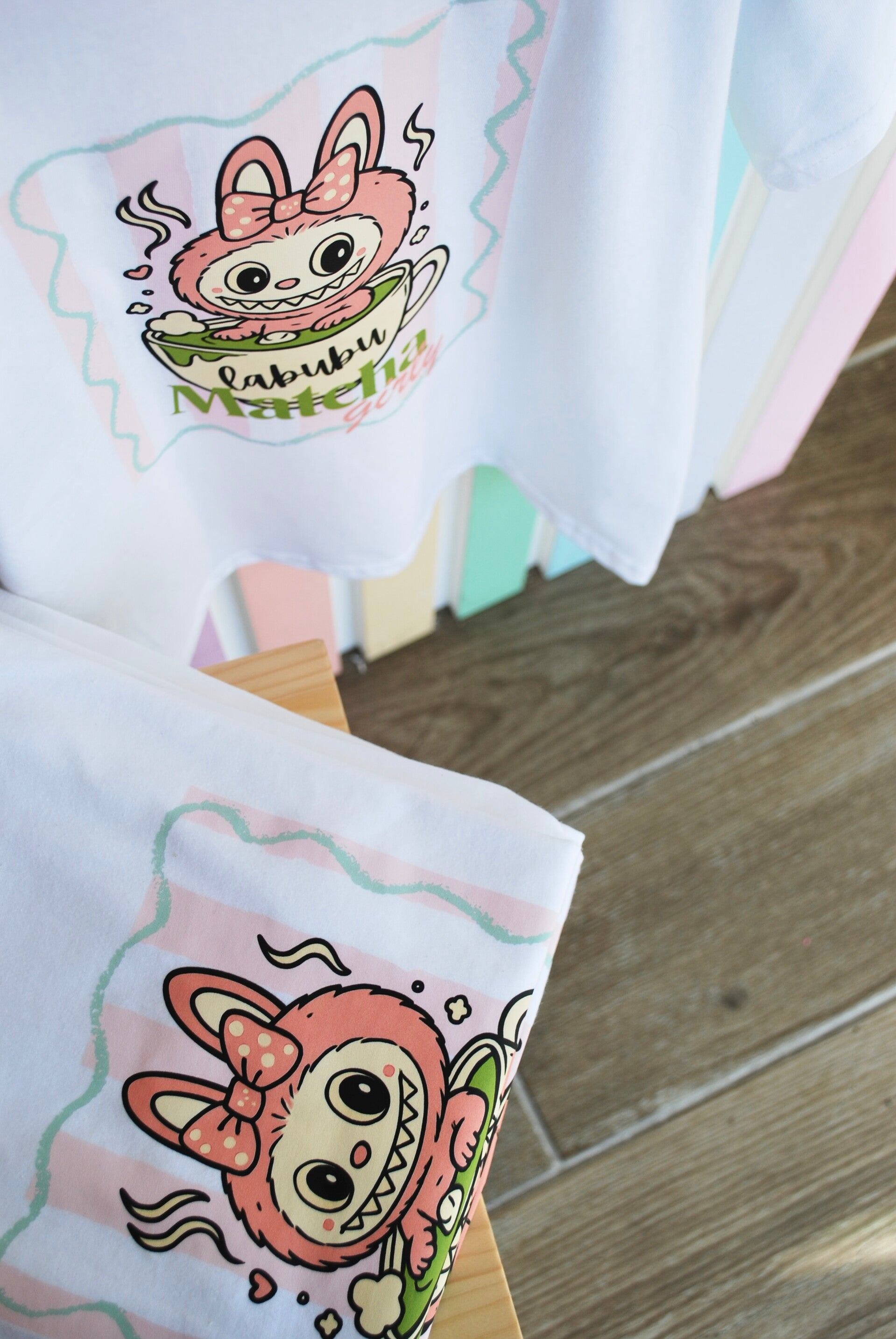 Labubu Matcha Stripe T-Shirt