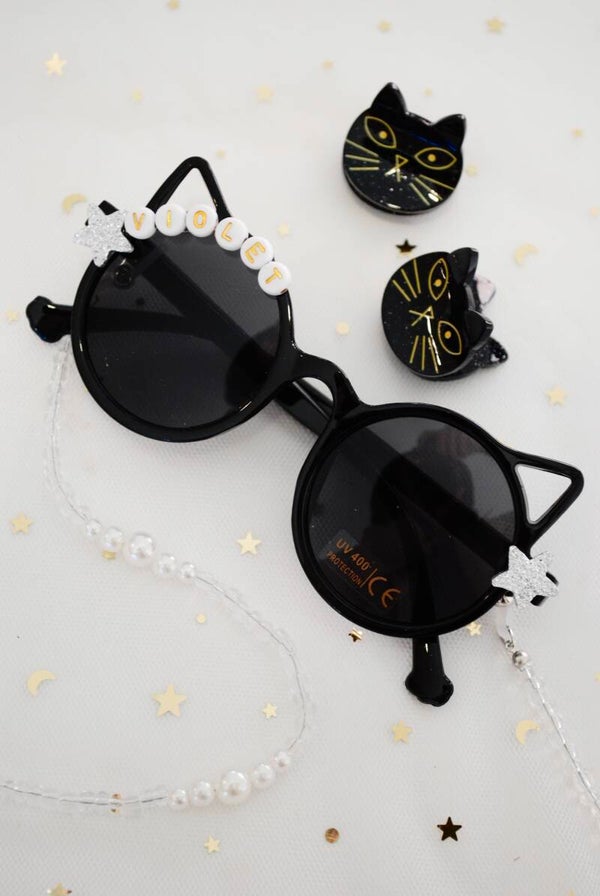 Spooky Kitty Sunglasses & Hair Clip Bundle