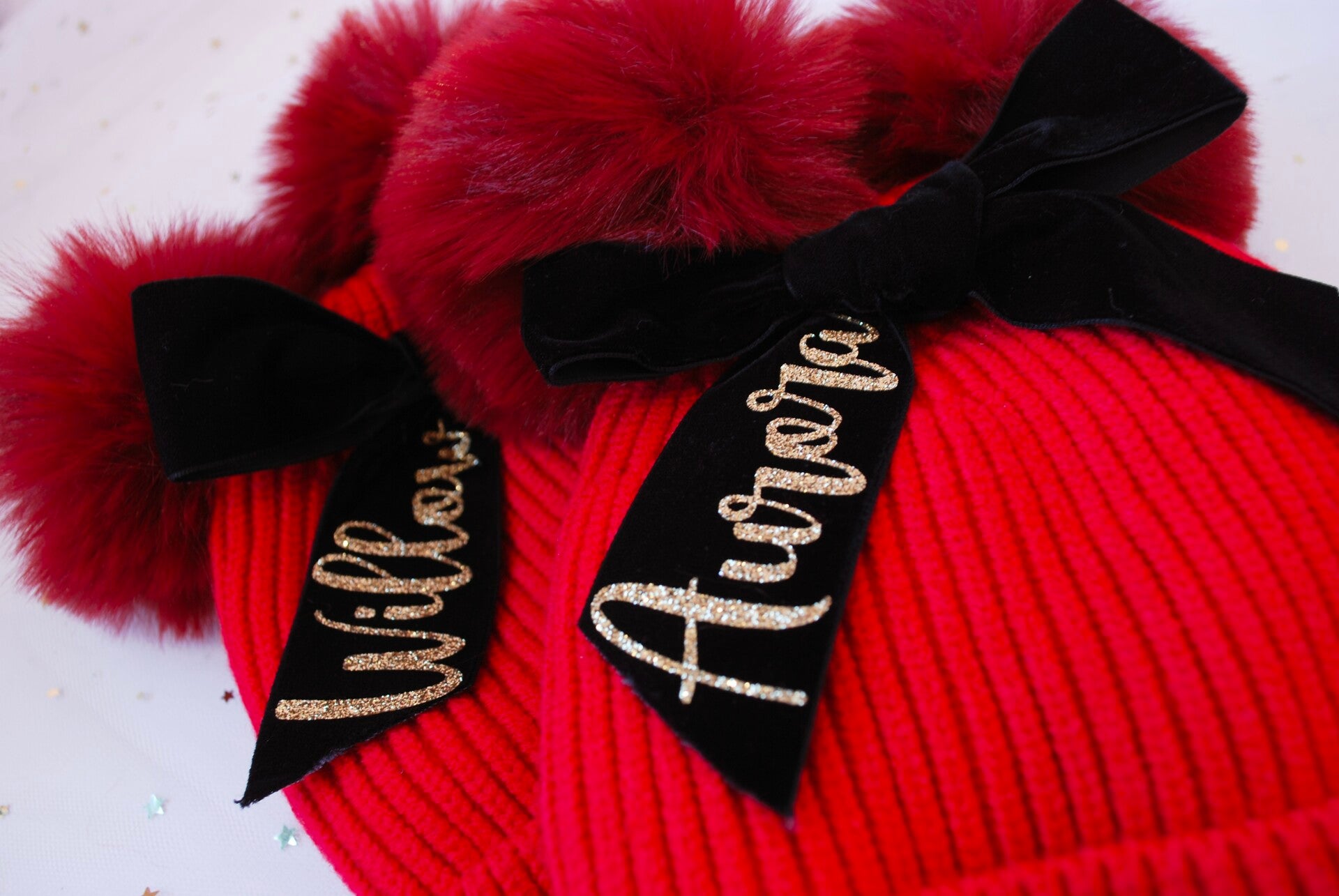 Personalised Double Pom Pom Hat