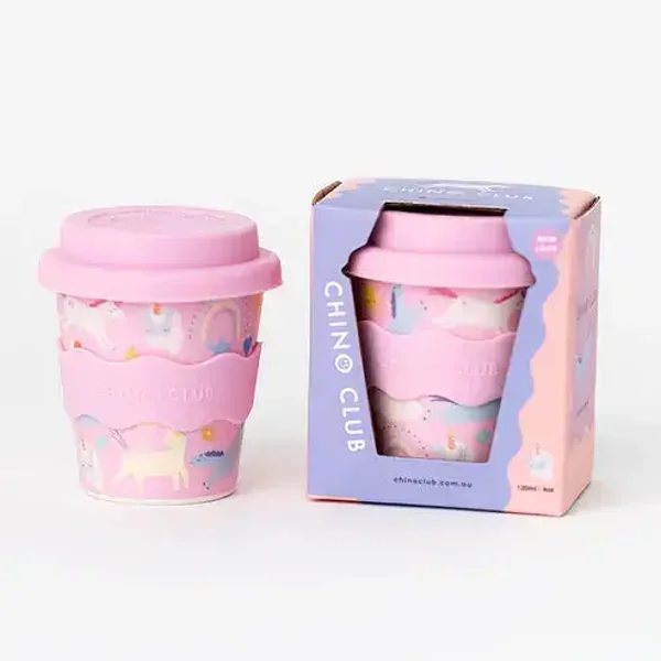 Pink Unicorn Babychino Cup 4oz (Straws Sold Separately)