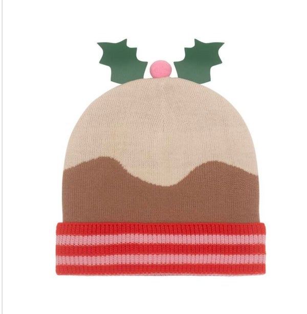 Christmas Pudding Knitted Hat 3-6 Years
