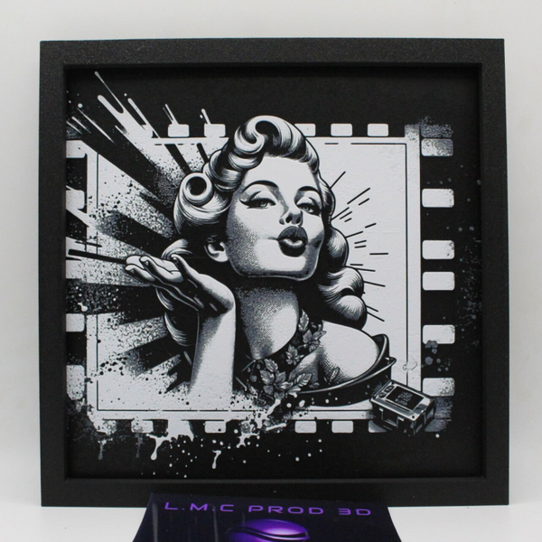 Pin-up cinéma noir et Blanc.
