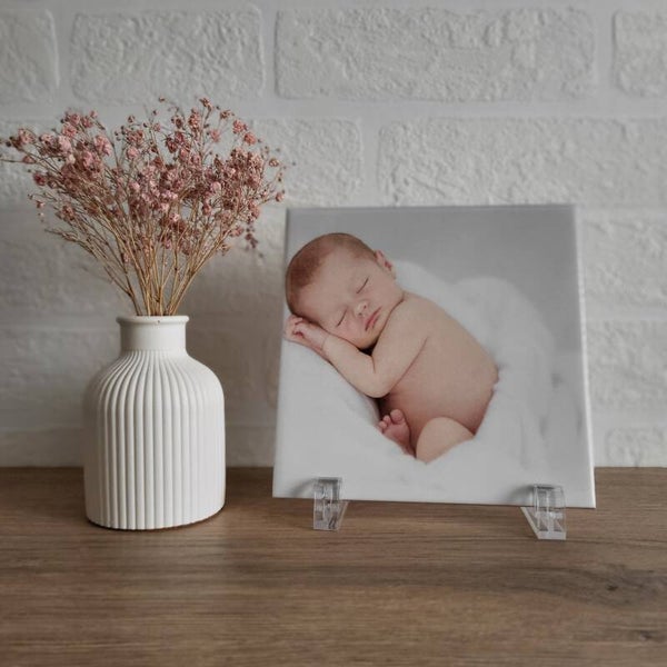 Geboortetegel eigen babyfoto