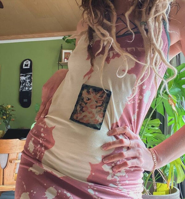jersey dress x acid washed x insect core
