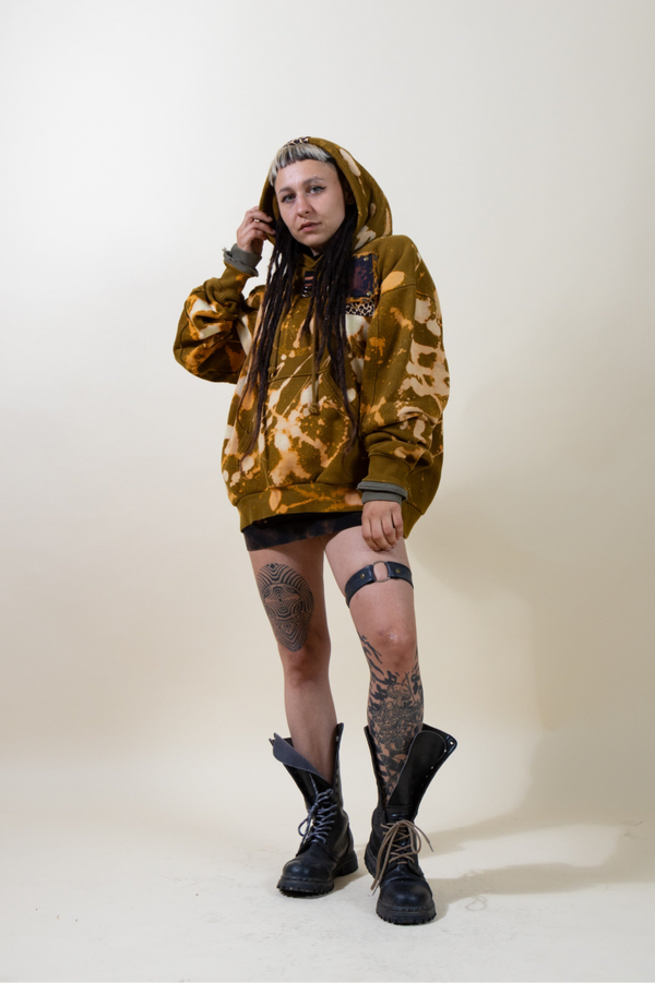 reworked hoodie x acid x oversized x insect core