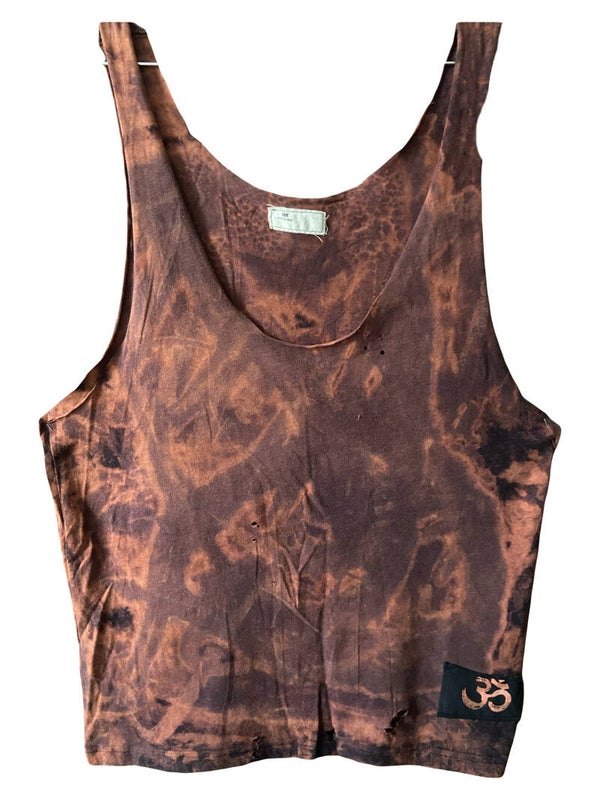 handmade x acid bleached x tankt top x Om