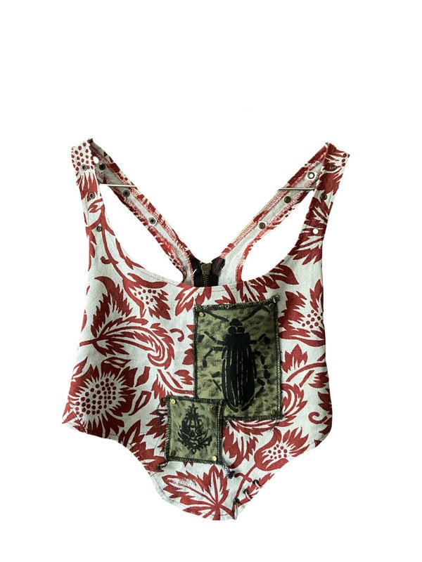 handgefertigte corsage x Käfer patches x restock fabric