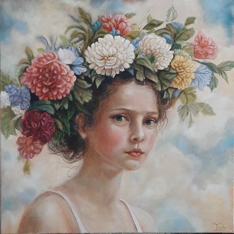 'Vruchtdragen' 70x70cm