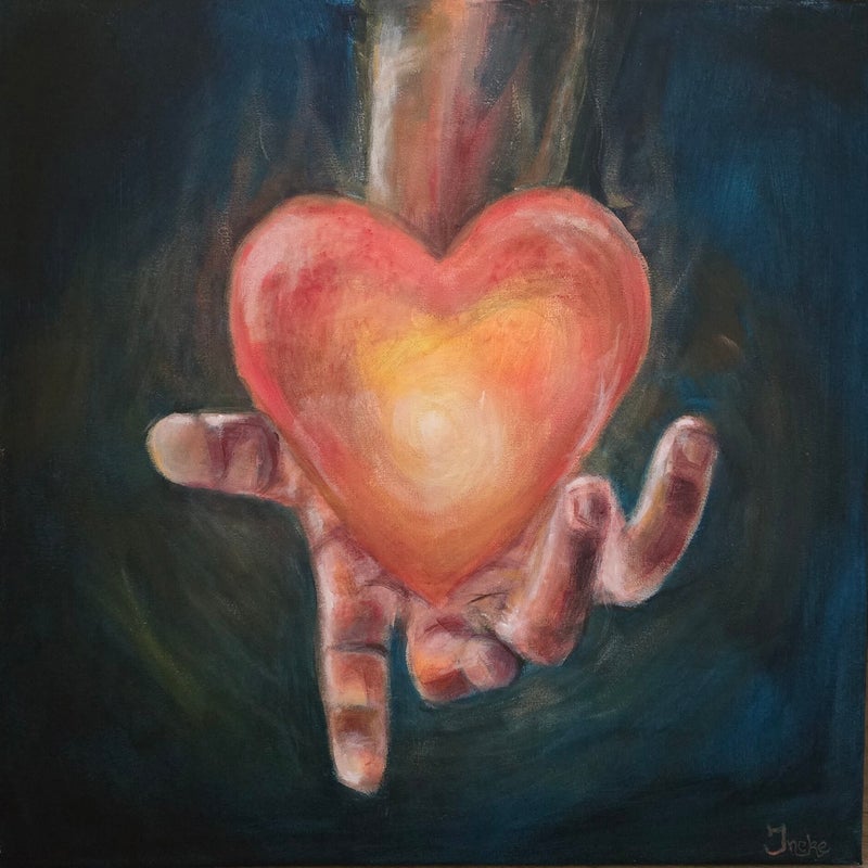 Hart voor jou- 50x50cm