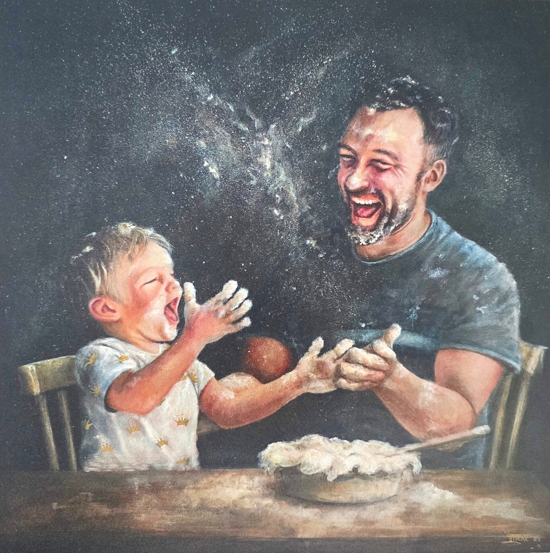 Karton 'Vader en zoon'