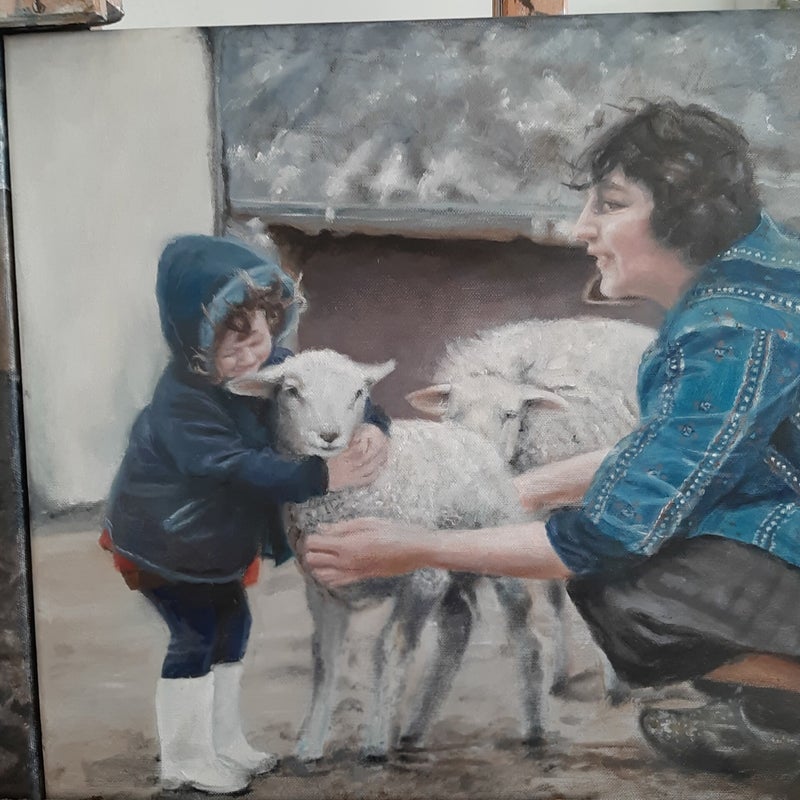 olieverf 40x40cm opdracht