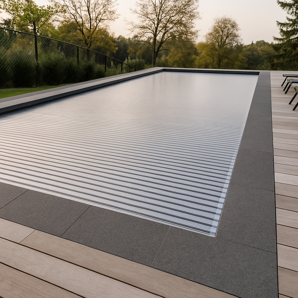 Polycarbonaat lamellen zwembad