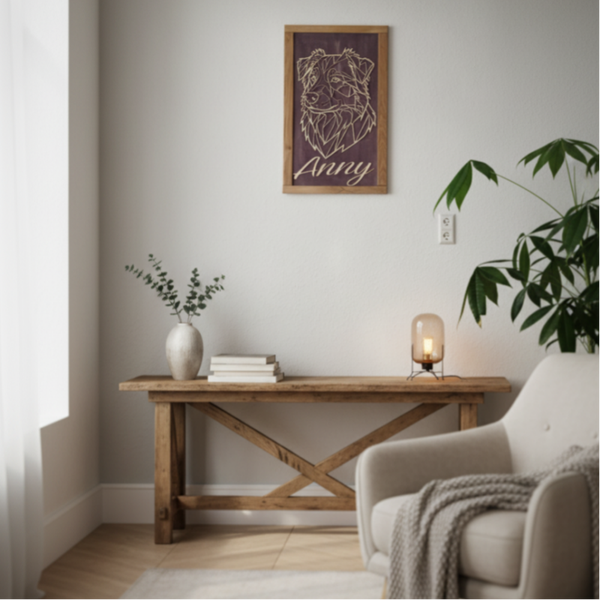 Poligon Wandbild Australian Shepherd