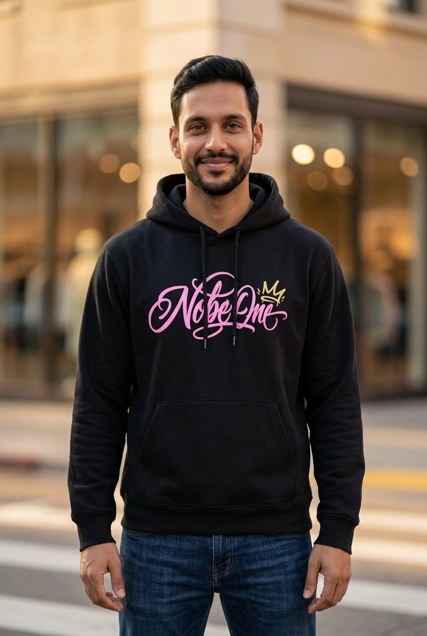 Sweat à capuche Noir et Rose