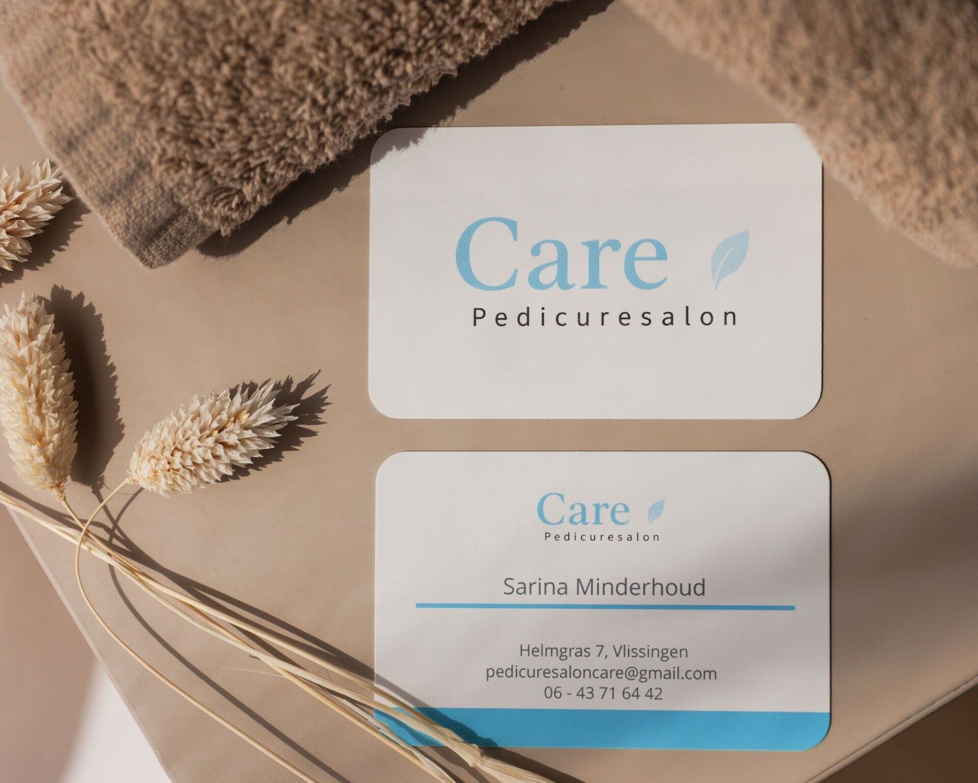 visitekaartjes Pedicuresalon Care