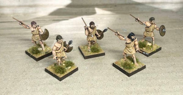 Painted Ancient Greek Javelinmen