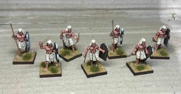 Painted New Kingdom Egyptian Warriors