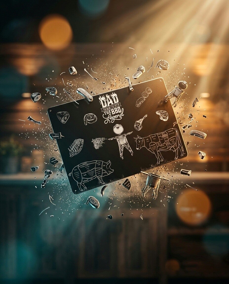 metalen wandbord 30x20cm van een slager koe en varken - butcher guide ME06