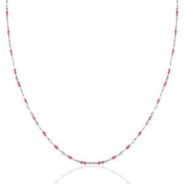 Ketting roze zilver