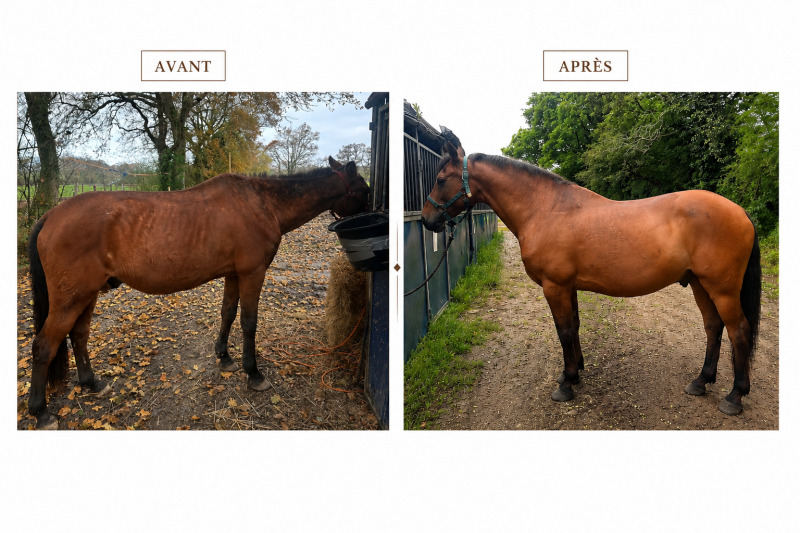 remise en état cheval maigre et malade