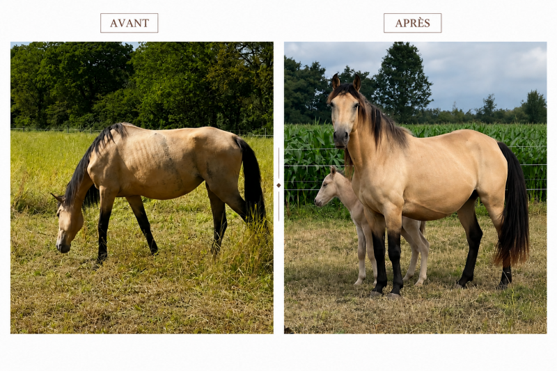 remise en état cheval maigre et malade