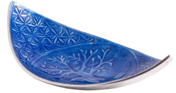 Schiffchenhalter Baum des Lebens/Blume des Lebens blau