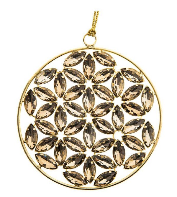 Kristall Lebensblume gold