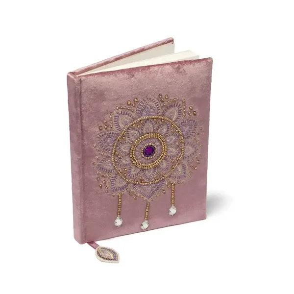 Notizbuch Samt Mandala flieder