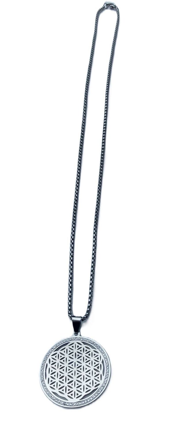Halskette Blume des Lebens silber