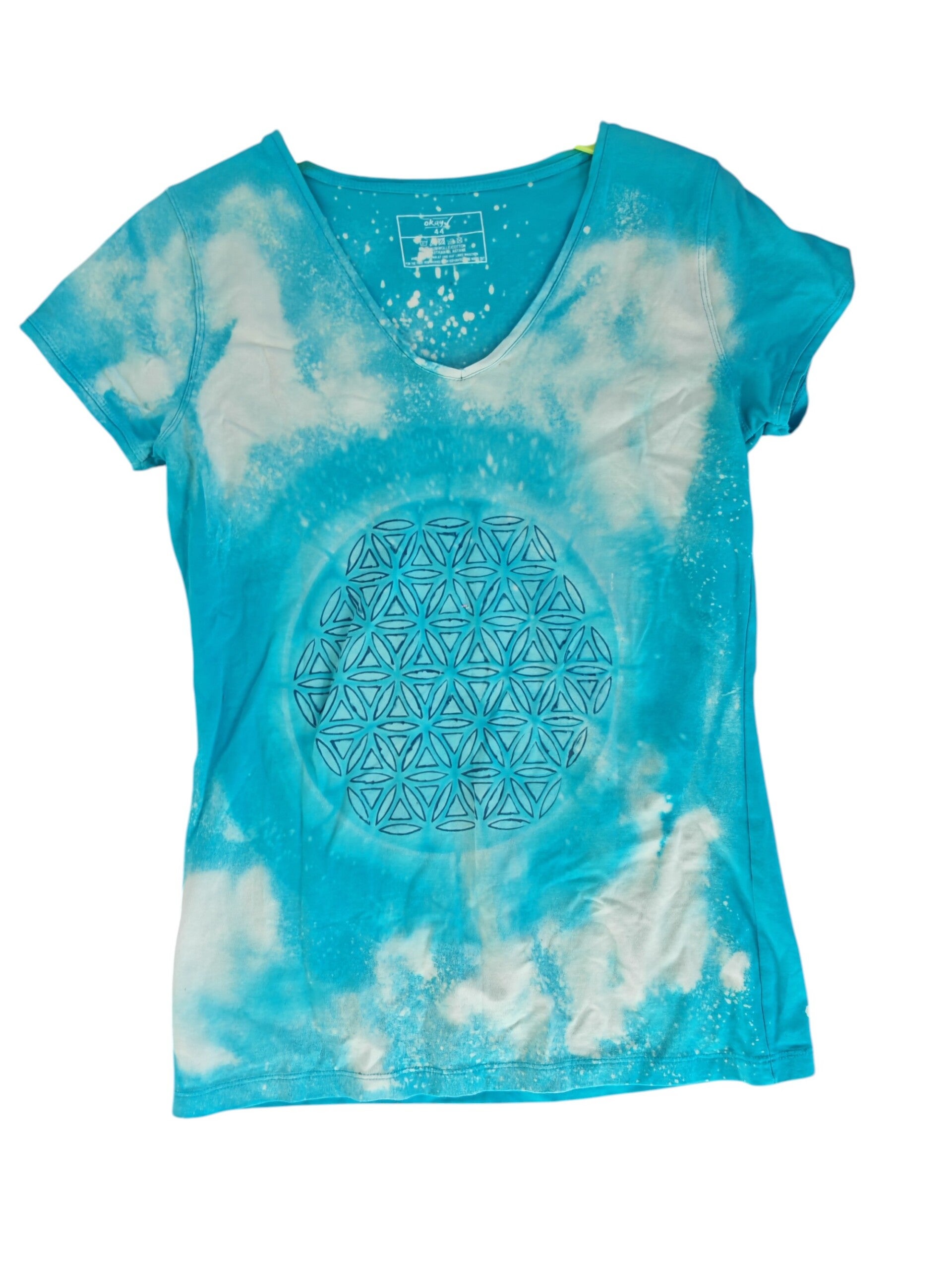 Okay (Kik) T-Shirt im Lebensblume/Blume des Lebens Design Gr. 44