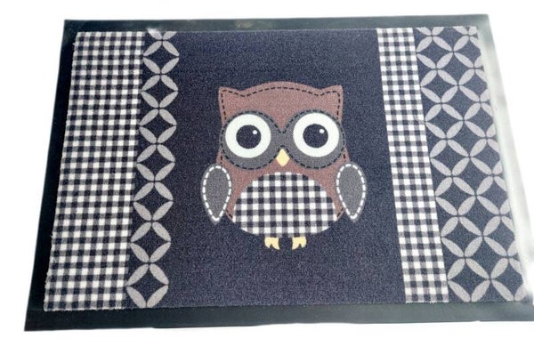 Fußmatten/Schmutzfangmatten Eule schwarz