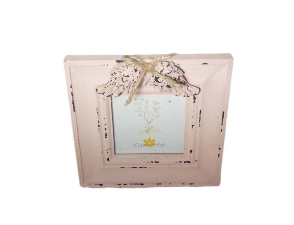 Clayre & Eef Fotorahmen/Bilderrahmen Engelsflügel rosa, klein