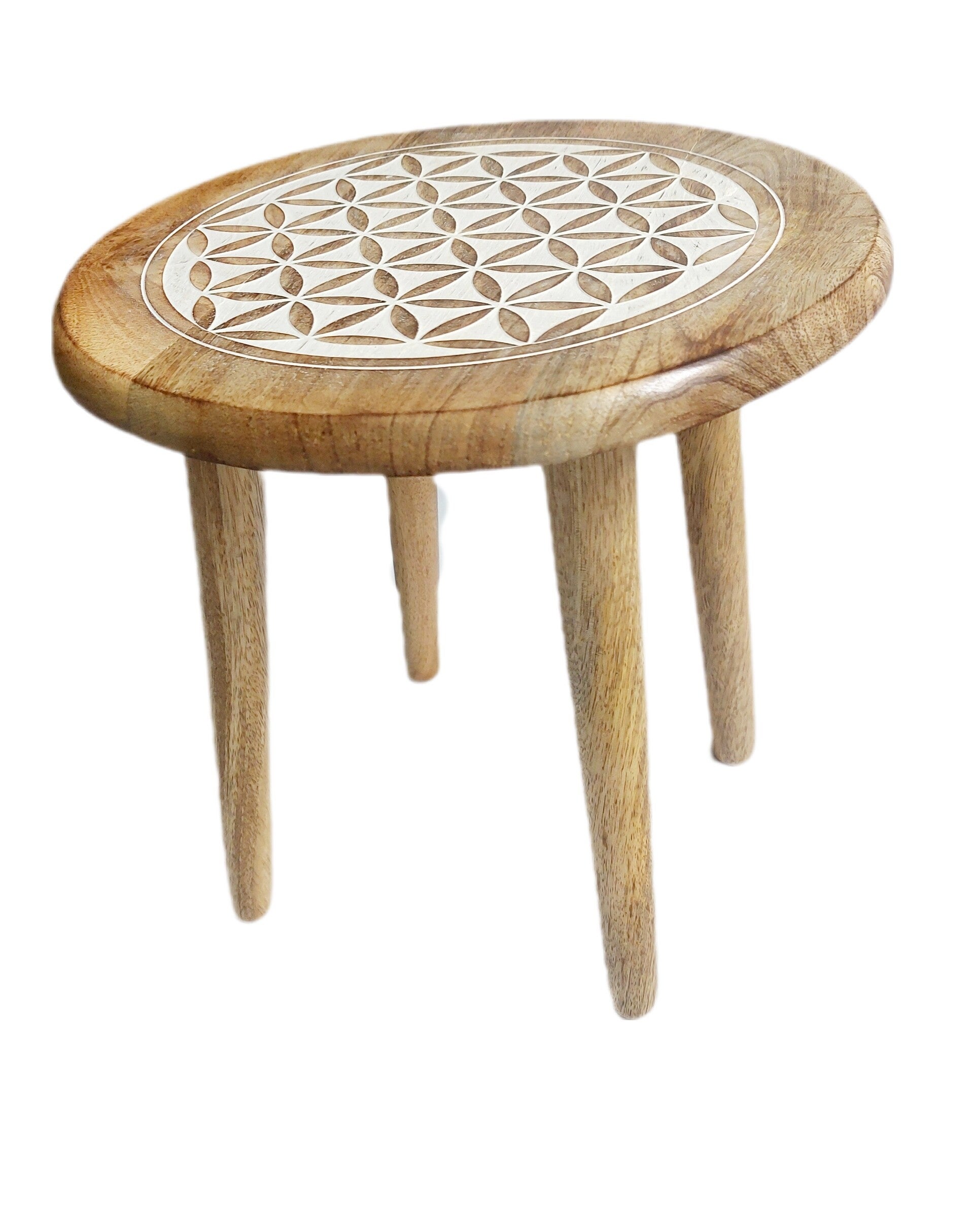 Beistelltischchen Blume des Lebens (Mango Holz)
