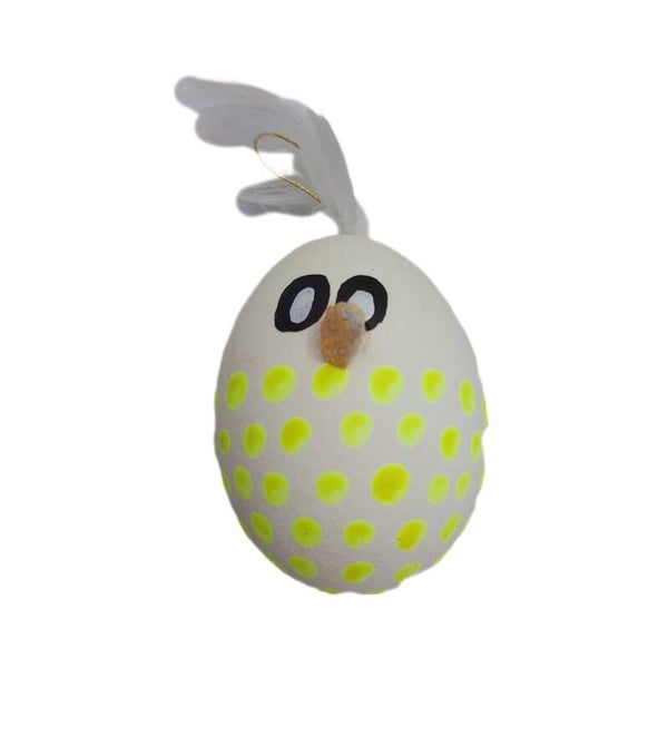 Osterei Hühnchen neongelb