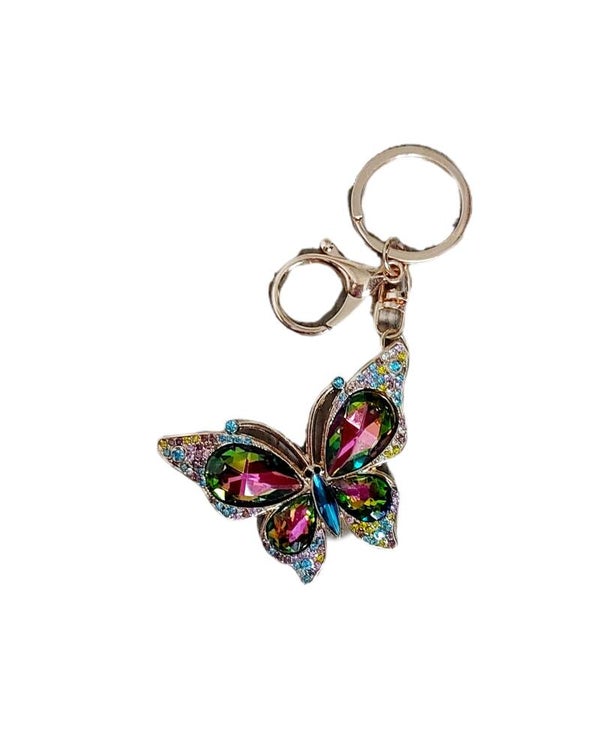Schlüsselanhänger Schmetterling regenbogenfarben