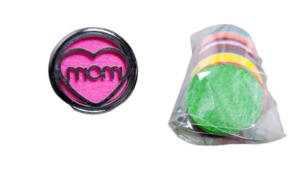 Auto-Lufterfrischer/Aromatherapie-Diffusor-Clip "Mom" silber